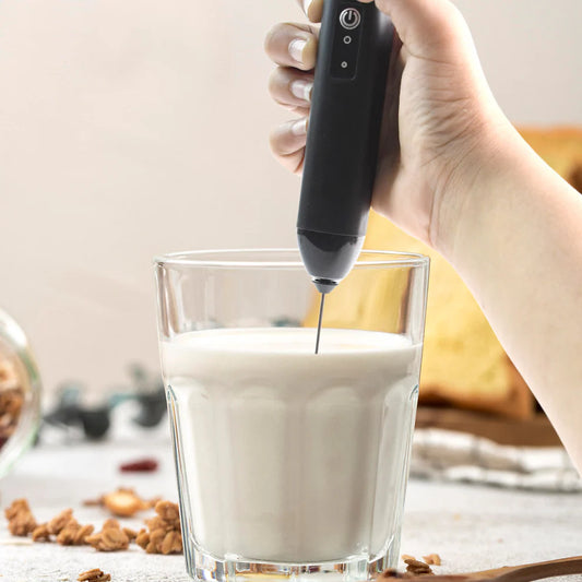 Electric Handheld Milk Frother – Portable Stainless Steel Whisk