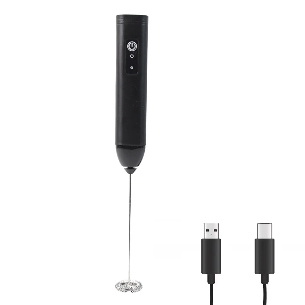 Electric Handheld Milk Frother – Portable Stainless Steel Whisk