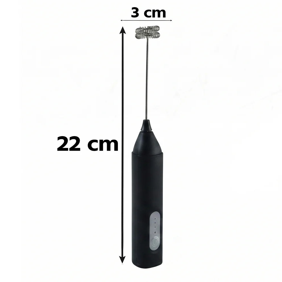Electric Handheld Milk Frother – Portable Stainless Steel Whisk